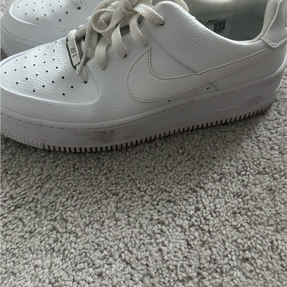 Nike Air Force 1 White Sneakers - Picture 2 of 4
